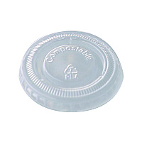 PLA Clear Cold Cup Lids, Fits 1 oz Portion Cups, Plastic, Clear, 3,000/Carton (CPLCS1SN)