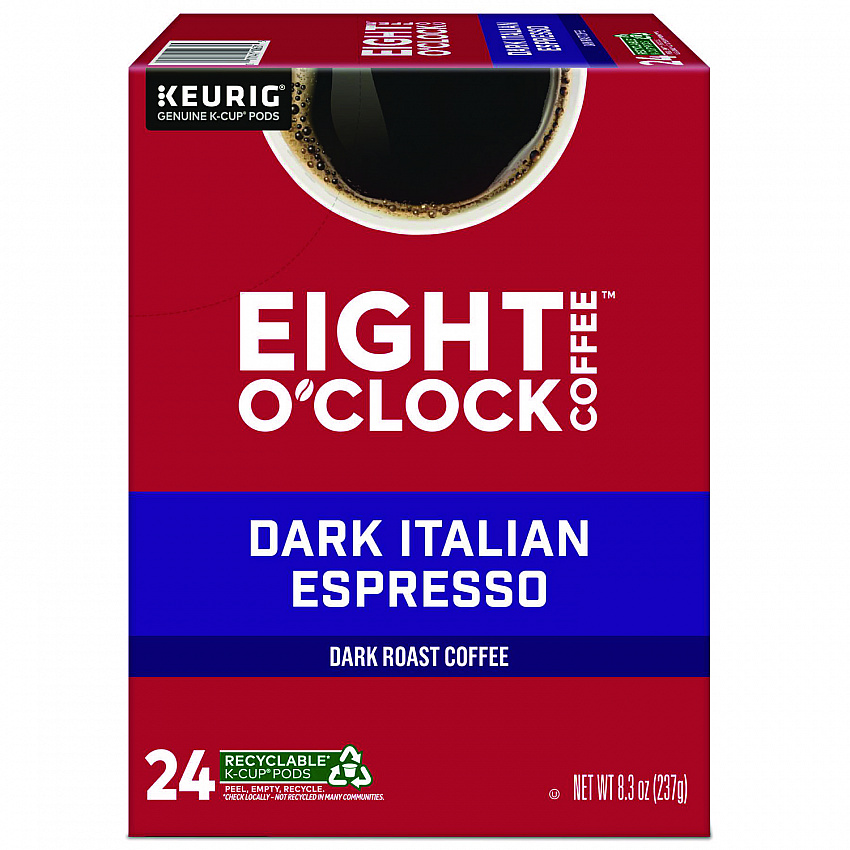 Dark Italian Espresso Coffee K-Cups, 24/Box (6408)