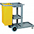 Janitor's Cart, Plastic, 4 Shelves, 1 Bin, 19