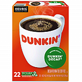 K-Cup Pods, Dunkin' Decaf, 22/Box (1269)