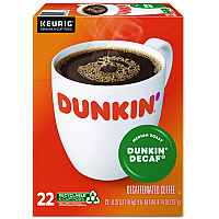 K-Cup Pods, Dunkin' Decaf, 22/Box (1269)