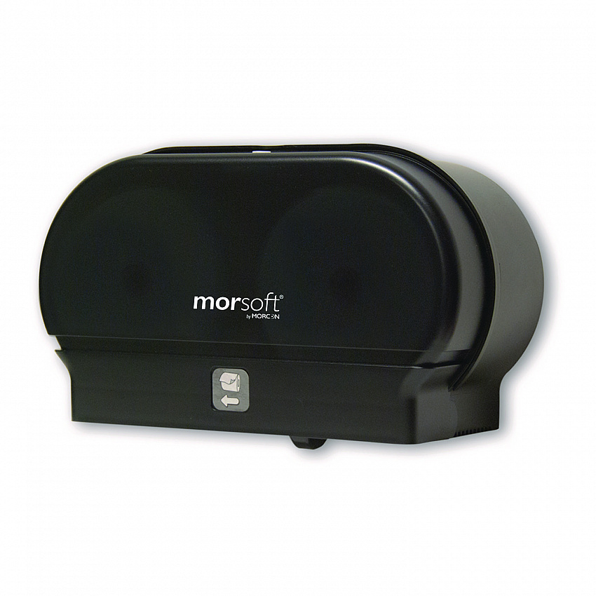 Morsoft Small Core Tissue Dispenser, 11.86 x 5.48 x 7.32, Black Translucent (M1005)