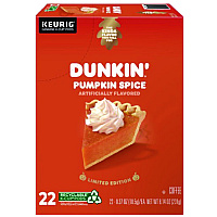 K-Cup Pods, Pumpkin Spice, 22/Box (7596)