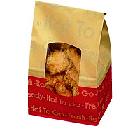 ToGo EcoCraft Grease-Resistant Deli Window Bag, Hot ToGo Labeling, 6.13 x 4 x 12.38, 8 lb Capacity, 500/Carton (300609)