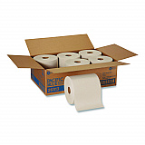 Pacific Blue Basic Recycled Paper Towel Roll, 1-Ply, 7.87 " x 1,000 ft, Brown, 6/Carton (26313)