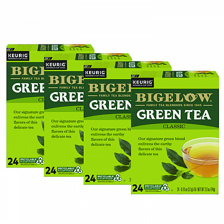 Green Tea K-Cup Pack, 24/Box, 4 Box/Carton (6085CT)