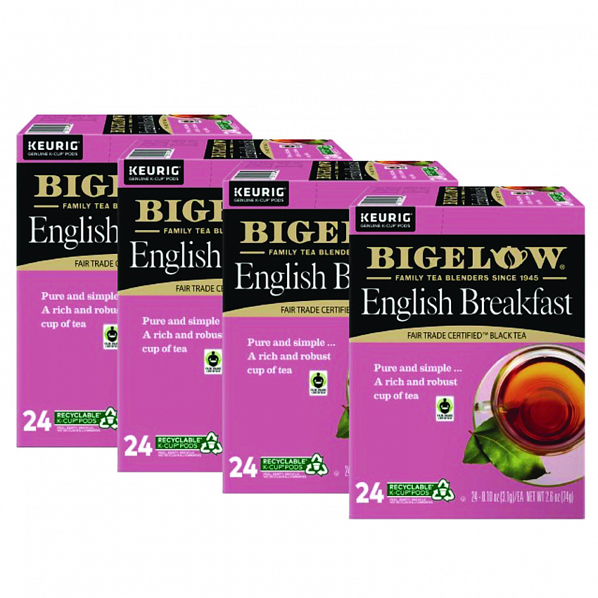 English Breakfast Tea K-Cups, 24/Box, 4 Box/Carton (6080CT)