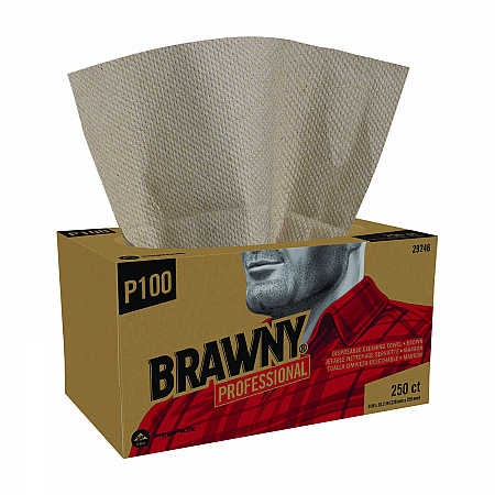 All Purpose Wipers, 1-Ply, 9 x 10.25, Brown, 250 Wipers/Box, 24 Boxes/Carton (29246)