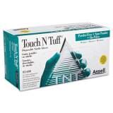 AnsellPro Touch N Tuff Nitrile Gloves, Teal, Size 7 1/2 - 8, 100/Box (92600758)
