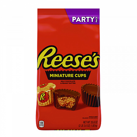 Peanut Butter Cups Miniatures, Party Pack, 35.6 oz Bag (44709)
