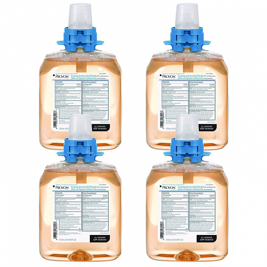 Foaming Antimicrobial Handwash/Moisturizer Refill, For FMX-12 Dispenser, Light Fruity Scent, 1,250 mL, 4/Carton (518604CT)
