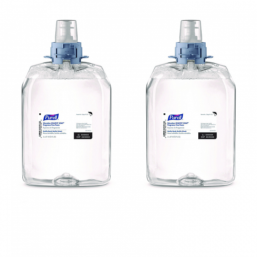 Education HEALTHY SOAP Fragrance Free Foam Refill, Unscented, 2,000 mL, 2/Carton (521202)