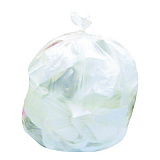Low Density Can Liners, 30 gal, 0.5 mil, 30" x 36", Clear, Flat Pack, 250/Carton (659385)