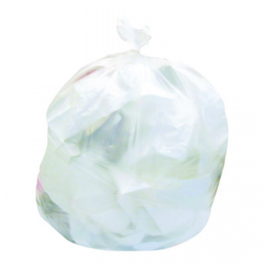 Low Density Can Liners, 30 gal, 0.5 mil, 30" x 36", Clear, Flat Pack, 250/Carton (659385)