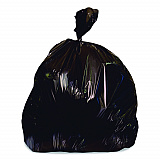 Linear Low-Density Can Liners, 45 gal, 4 mil, 40" x 46", Black, Flat Pack, 50/Carton (2404015)