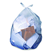 Linear Low-Density Can Liners, 33 gal, 2 mil, 33" x 39", Clear, Flat Pack, 100/Carton (2404016)