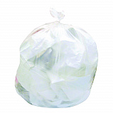 High-Density Waste Can Liners, 33 gal, 9 mic, 33" x 40", Natural, Roll, 25 Bags/Roll, 20 Rolls/Carton (2597631)