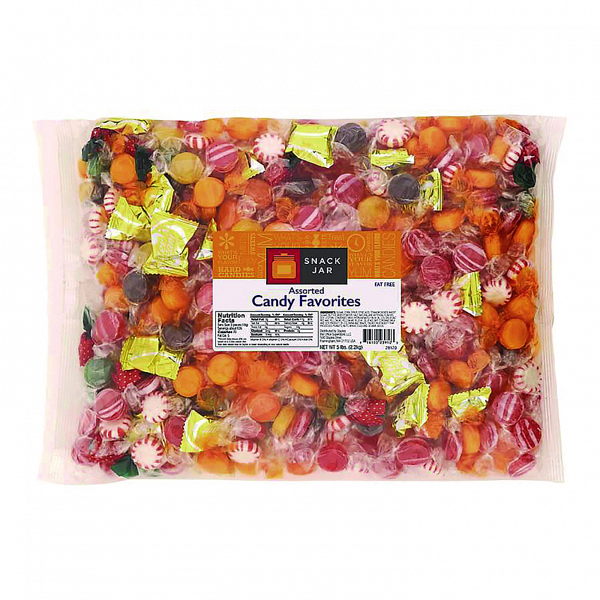Assorted Hard Candy Favorites, 375 Individually Wrapped Pieces, 5 lb Bag (1680097)