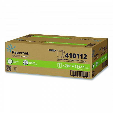 HyTech Seas Hardwound Roll Towel Kraft, 1-Ply, 7.9