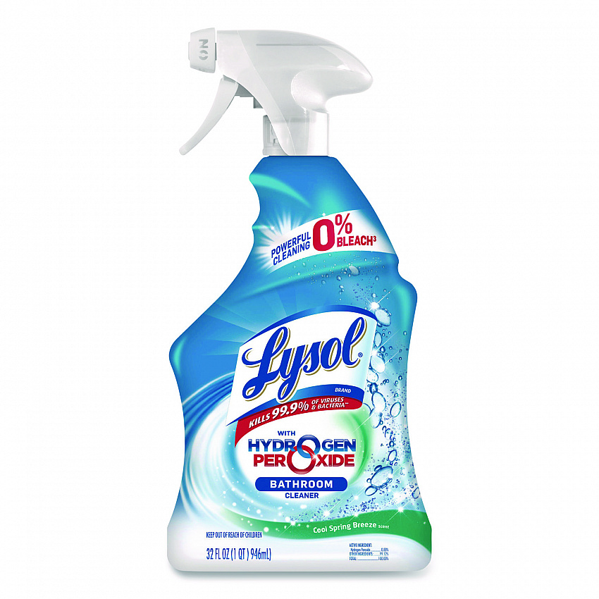 Bathroom Cleaner with Hydrogen Peroxide, Cool Spring Breeze Scent, 32 oz Trigger Spray Bottle (99828EA)