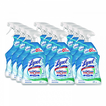 Bathroom Cleaner with Hydrogen Peroxide, Cool Spring Breeze Scent, 32 oz Trigger Spray Bottle, 12/Carton (99828CT)