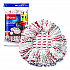 EZWring Deep Clean Refill, Patented Microfiber, Custom Size for EZ Wring Mop Systems, Red/White, 4/Carton (170500CT)