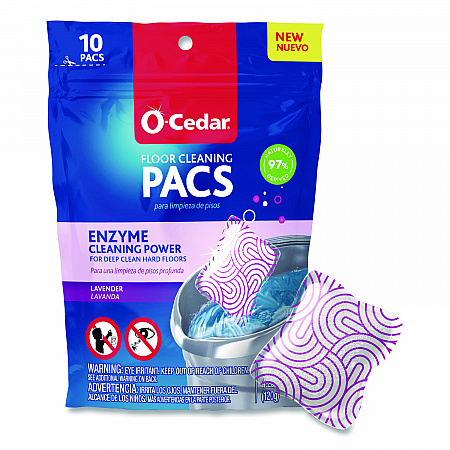 Cleaning PACS, Lavender Scent, 10/Pack, 8 Packs/Carton (172402CT)