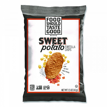 Tortilla Chips, Sweet Potato with Sea Salt, 1.5 oz., 24/Carton (77612)