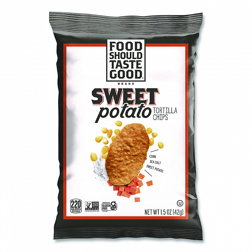 Tortilla Chips, Sweet Potato with Sea Salt, 1.5 oz., 24/Carton (77612)