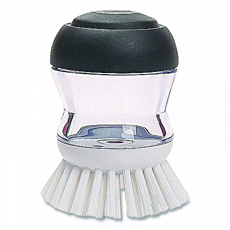Good Grips Soap Dispensing Palm Brush, White Nylon Bristles, 4