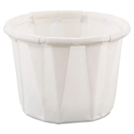 Dart Paper Portion Cups, 0.5 oz, White, 250/Bag, 20 Bags/Carton (050)