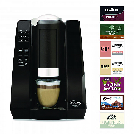 Aroma Brewer, with 134 Assorted Drinks Bundle, Black (MDR10020)