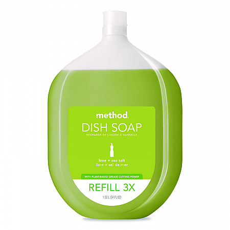Dish Soap Refill, Lime and Sea Salt Scent, 54 oz Bottle (359411)