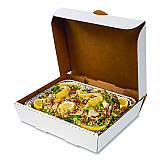 Catering Boxes, 10.88 x 13 x 3, White, Paper, 50/Carton (CCBHP13113)