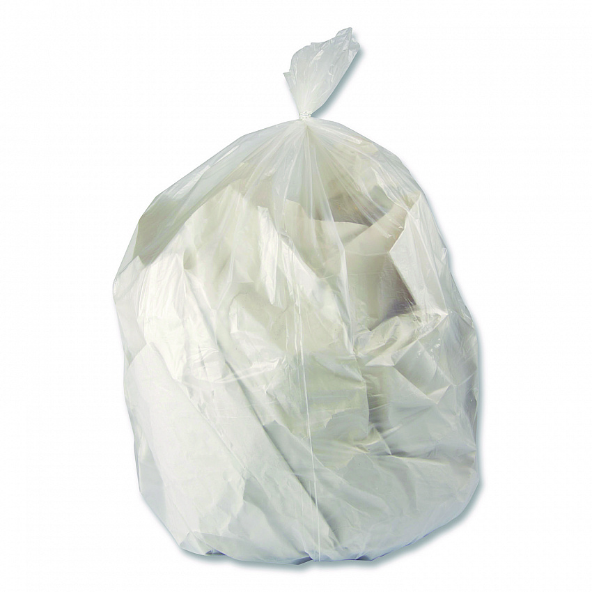 Linear Low-Density Can Liners, 16 gal, 0.5 mil, 24" x 32", Clear, 500/Carton (H4832MCRAC)