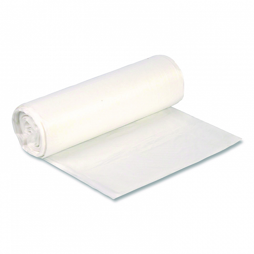 High-Density Can Liners, 16 gal, 8 mic, 24 x 33, Natural, Perforated Roll, 1,000/Carton (24338N)