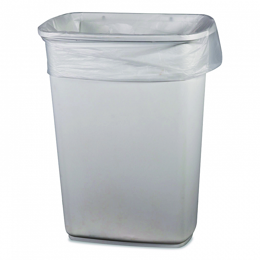 Linear Low-Density Can Liners, 33 gal, 1 mil, 33" x 39", Clear, 150/Carton (H6639YCRAC)