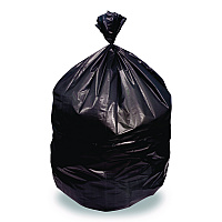 Linear Low Density Can Liners, 56 gal, 1.5 mil, 46' x 50", Black, 100/Carton (H9250AK)