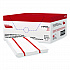 Tuff-Job Guard Antimicrobial Towels, 12 x 21, 1/4 Fold, White/Red, 150/Carton (W923)