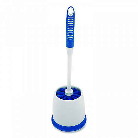 Toilet Bowl Brush and Caddy, Blue/Gray (T000200)