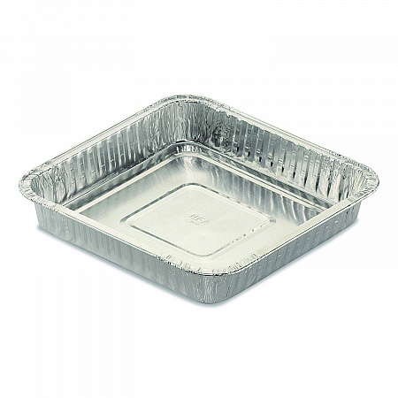 Square Cake Pan, 30 Gauge, 48 oz, 8 x 8 x 1.53, Silver, Aluminum, 200/Carton (30830200)