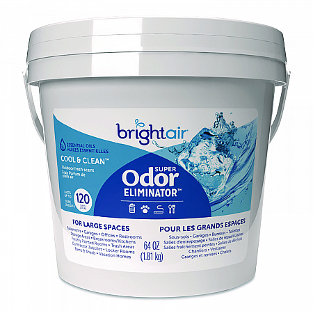 Super Odor Eliminator Gel for Large Spaces, Cool and Clean, 64 oz Tub (901129)