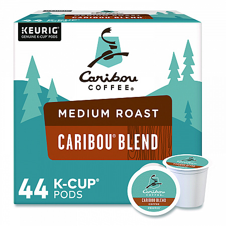 Caribou Blend Coffee K-Cups, 0.4 oz, 44/Box (2124056)