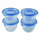 To Go Lunch Containers, 2 Compartments, 32 oz, Plastic, 4/Pack (134347)
