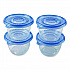 To Go Lunch Containers, 2 Compartments, 32 oz, Plastic, 4/Pack (134347)
