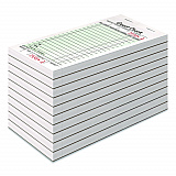 One-Part Guest Check Pad with Perforated Stub, One-Part (No Copies), 3.4 x 6.25, 50 Forms/Pad, 10 Pads/Pack (525SW)