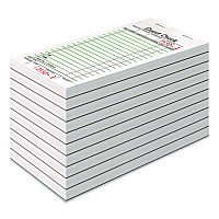One-Part Guest Check Pad with Perforated Stub, One-Part (No Copies), 3.4 x 6.25, 50 Forms/Pad, 10 Pads/Pack (525SW)