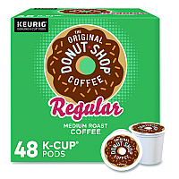Donut Shop Coffee K-Cups, Regular, 0.39 oz, 48/Box (1635475)