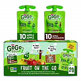 Fruit on the Go, (10) Apple/(10) Apple Cinnamon, 3.2 oz Pouch, 20/Box (24331019)