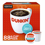 French Vanilla Coffee K-Cup Pods, 0.37 oz, 22/Box, 4 Boxes/Carton (400847)